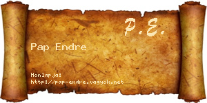 Pap Endre névjegykártya