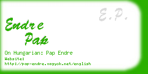 endre pap business card